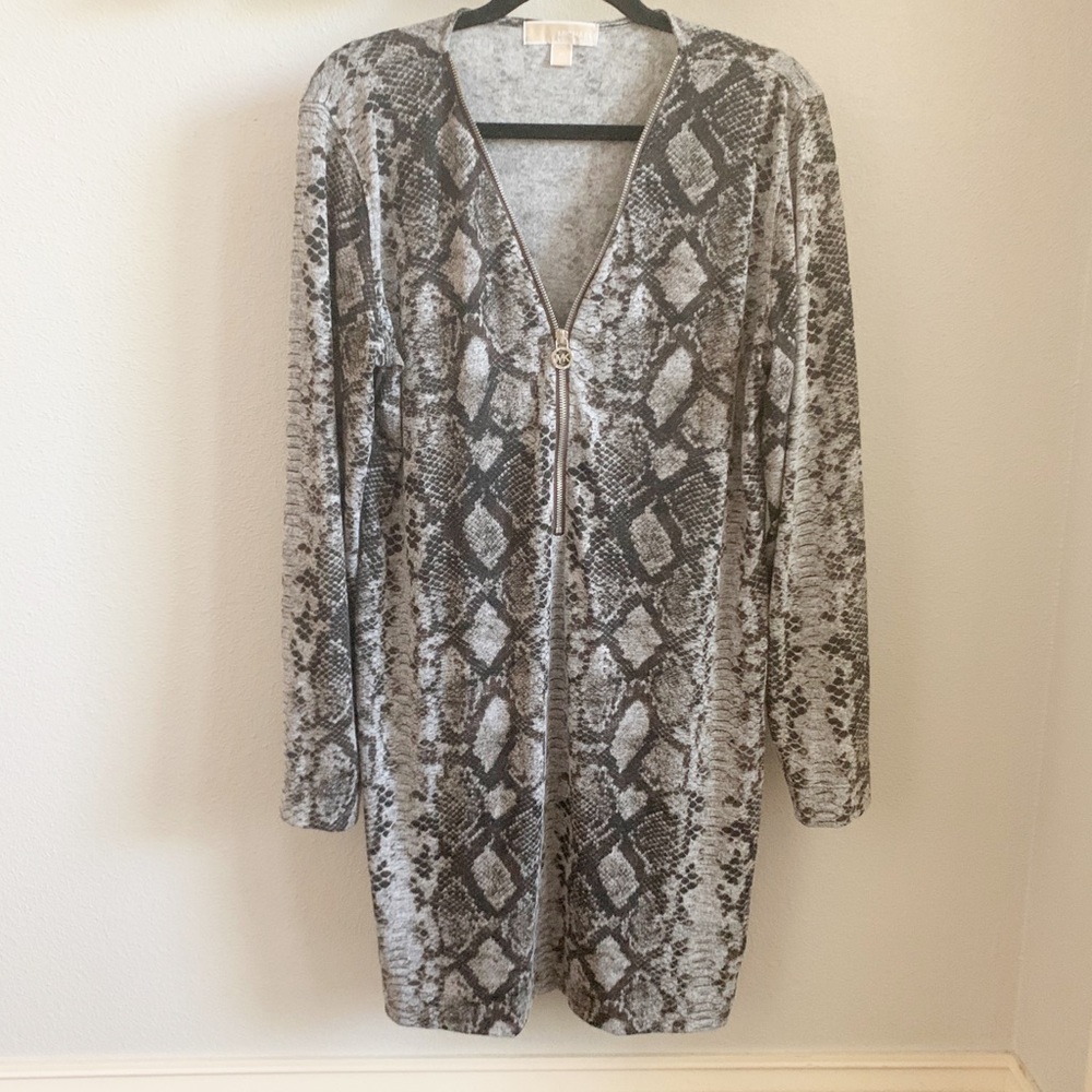 Michael Kors snakeprint sweater dress
